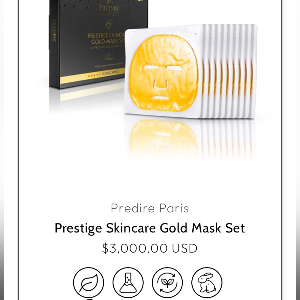 Predire Paris Gold Mask Reusable Set